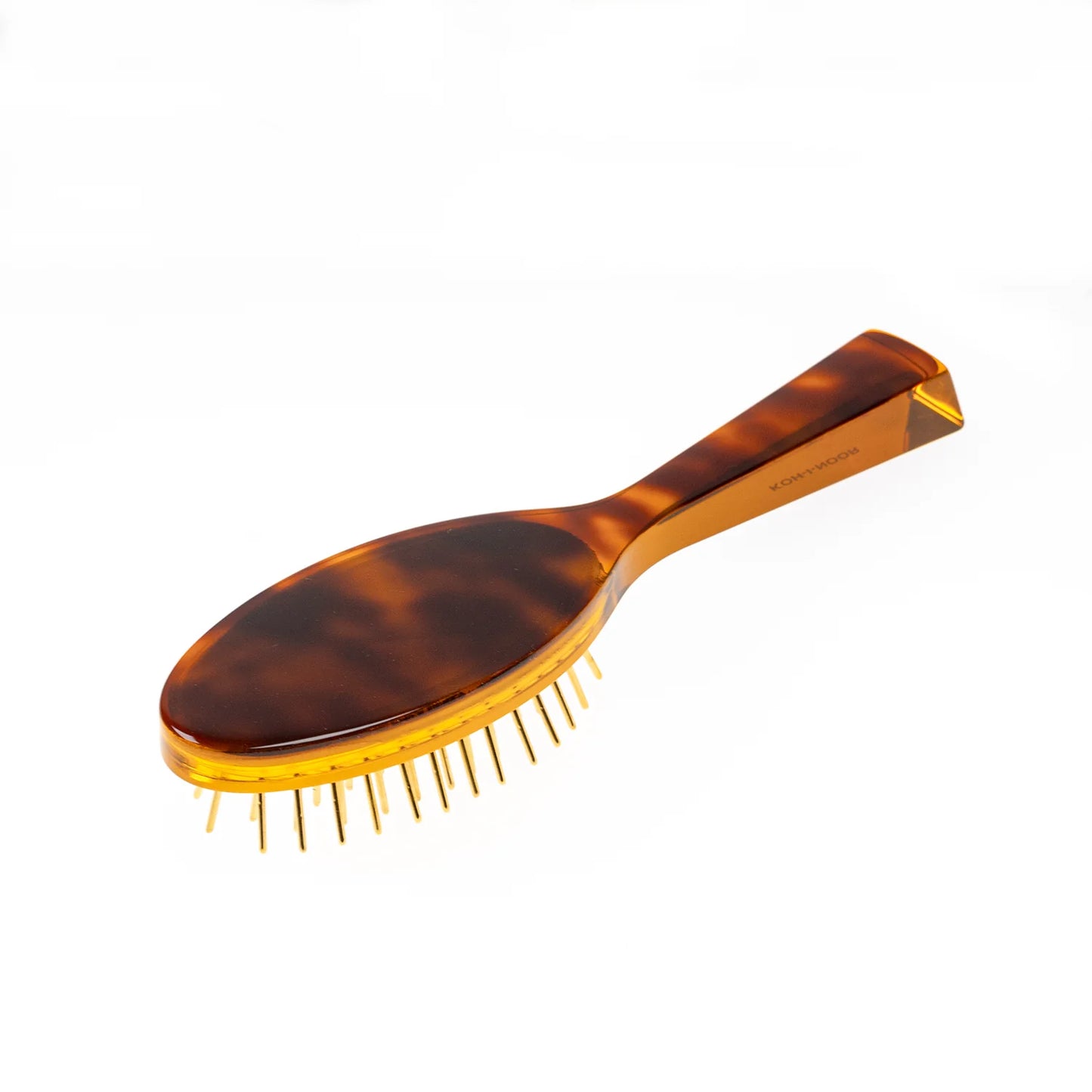 Tortoiseshell Pocket Pneumatic Hair Brush with Plastic Pins