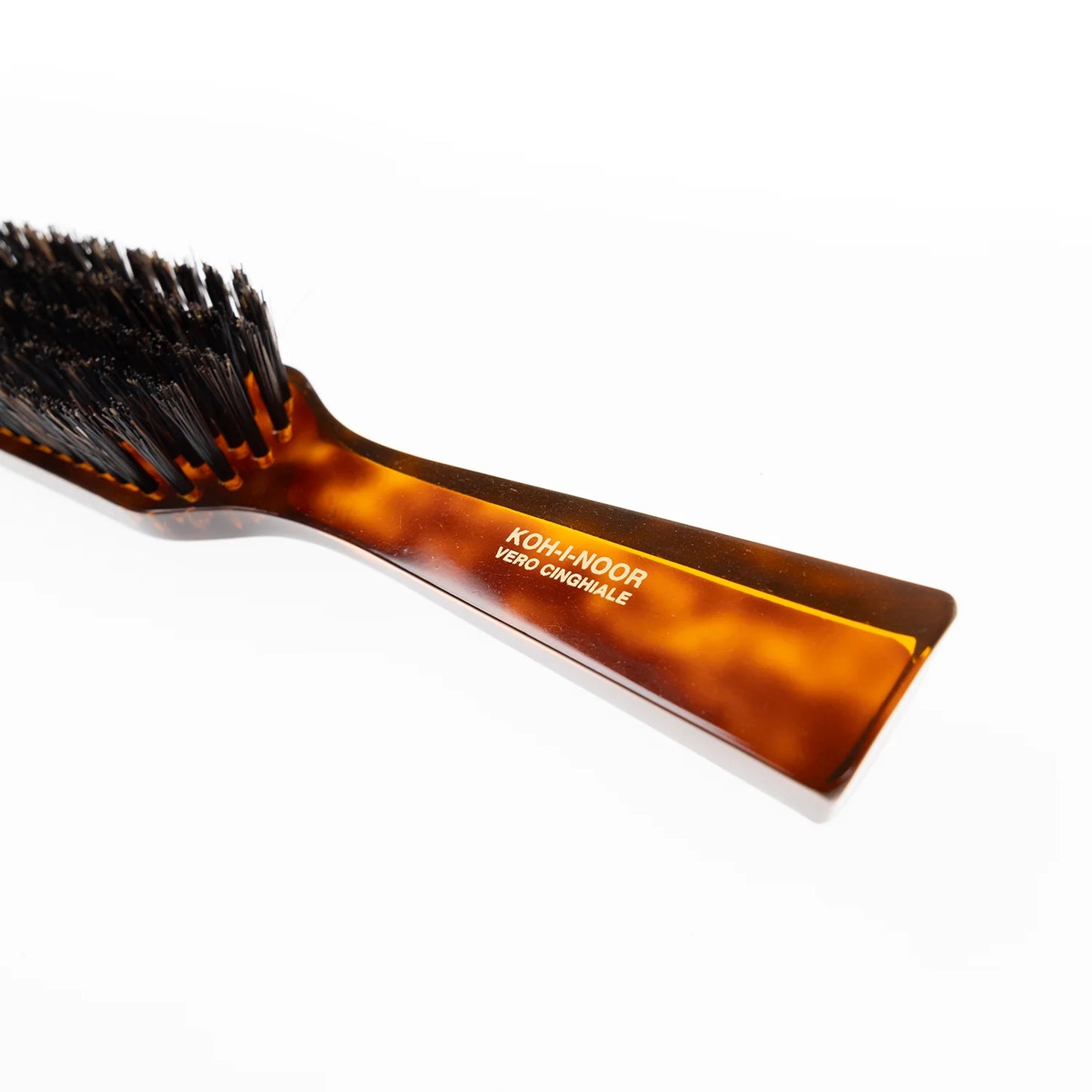 Tortoiseshell Hair Brush with Boar Bristles. Rectangular Large