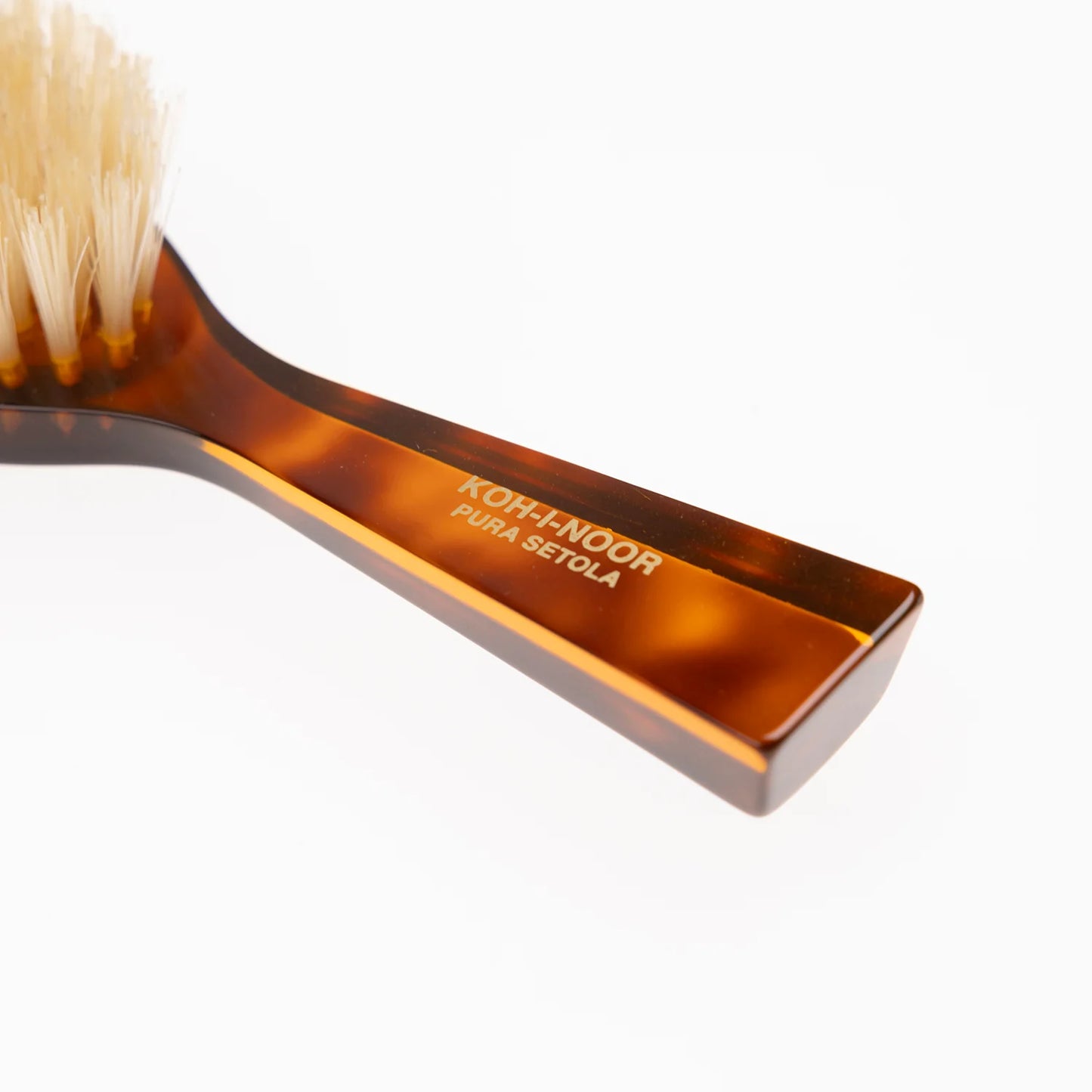 Tortoiseshell Hair Brush with Natural Soft Whitened Bristles. Oval Medium