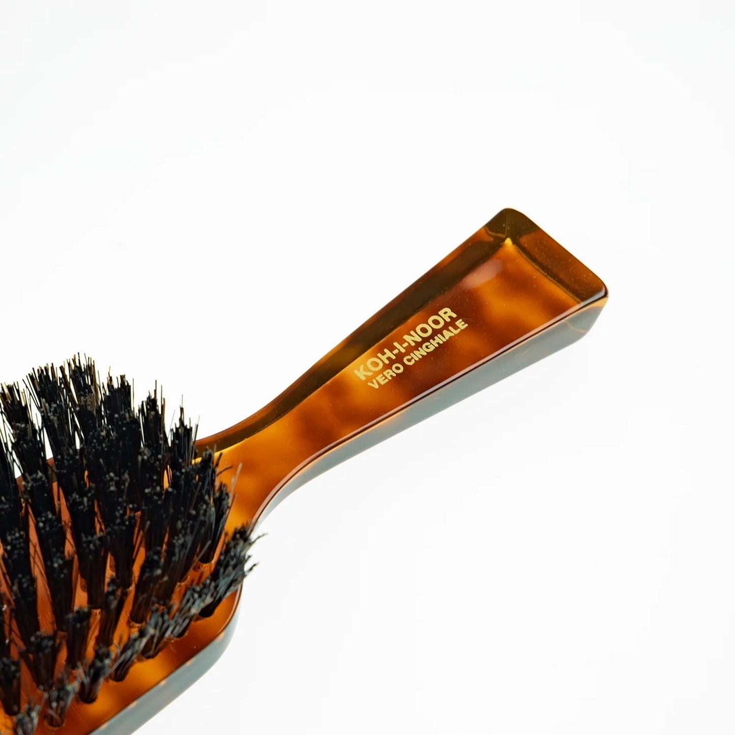 Tortoiseshell Military Hair Brush with Boar Bristles. Rectangular Large