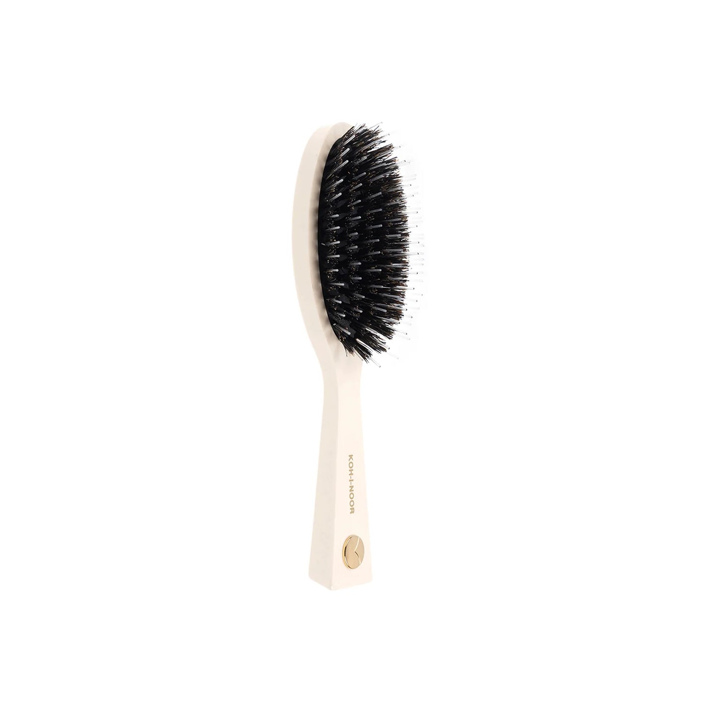 Pastel Pneumatic Pocket Hair Brush with Boar Bristles and Nylon Pins IVORY