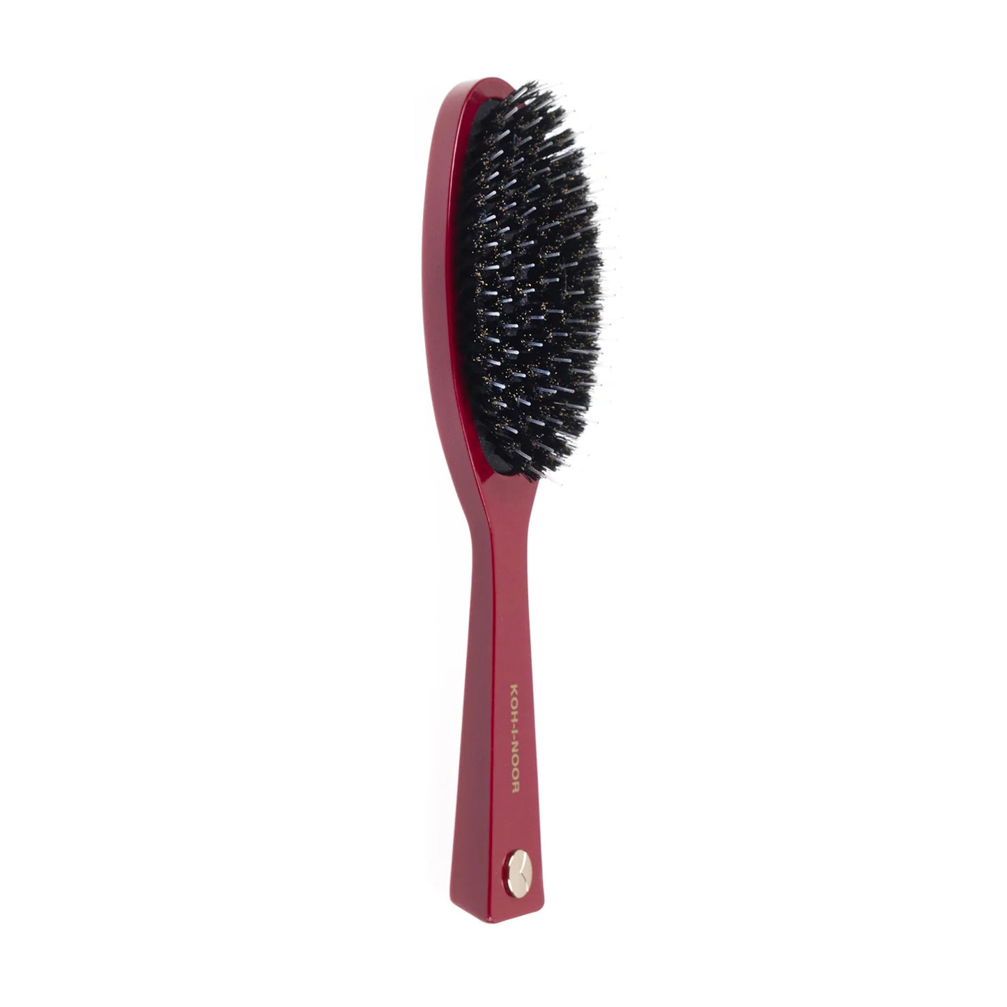 Pastel Pneumatic Large Hair Brush with Boar Bristles and Nylon Pins RED