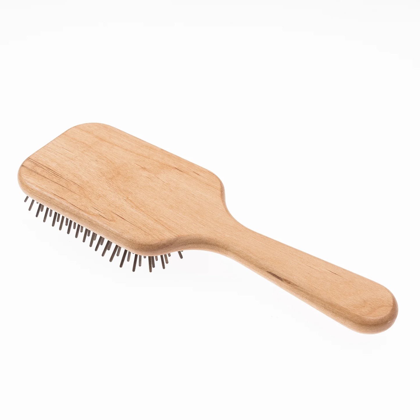Wood Pneumatic Hair Brush with Wood Pins Rectangular Large