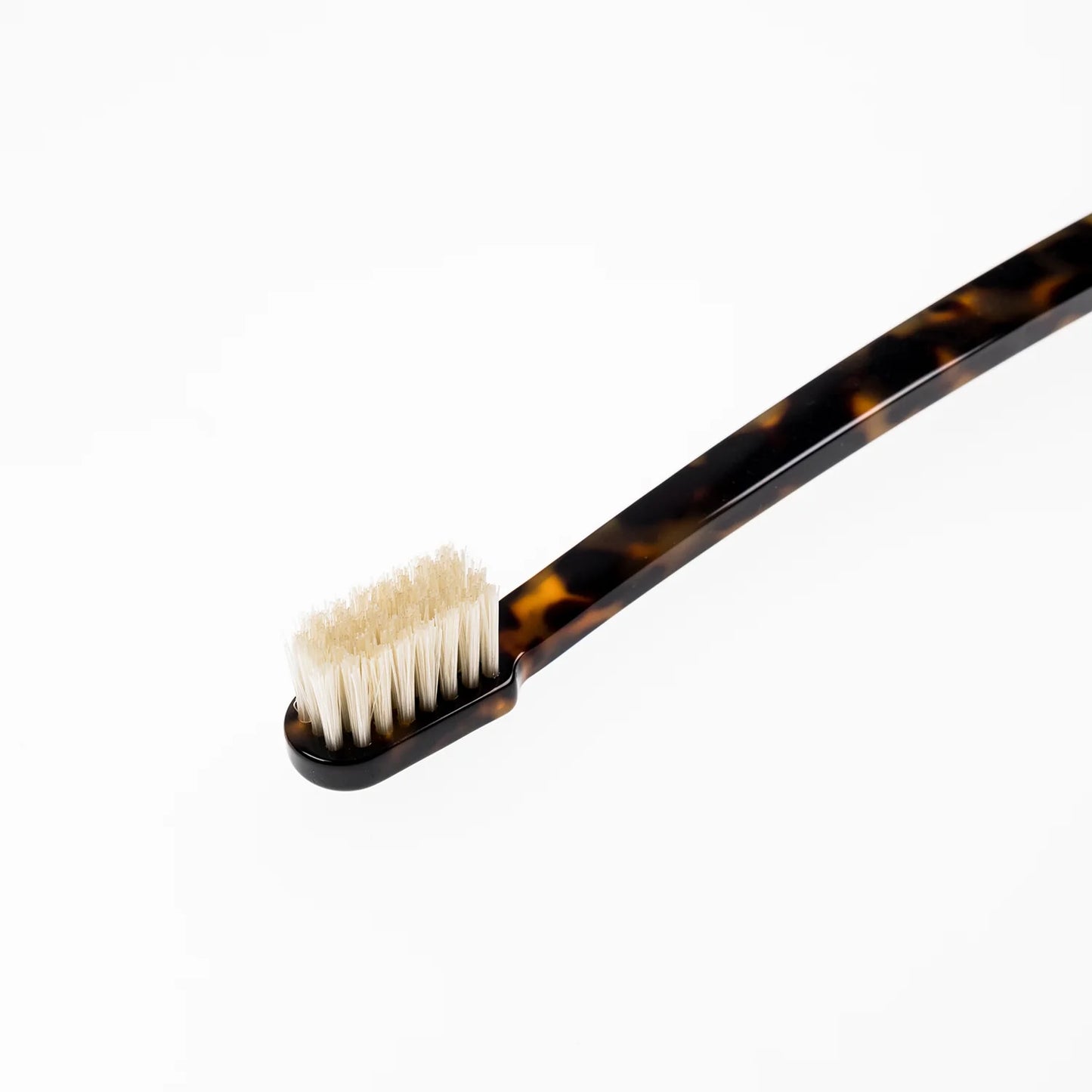 Coccola Tiny Head Toothbrush Medium Natural Bristles HAVANA GREEN