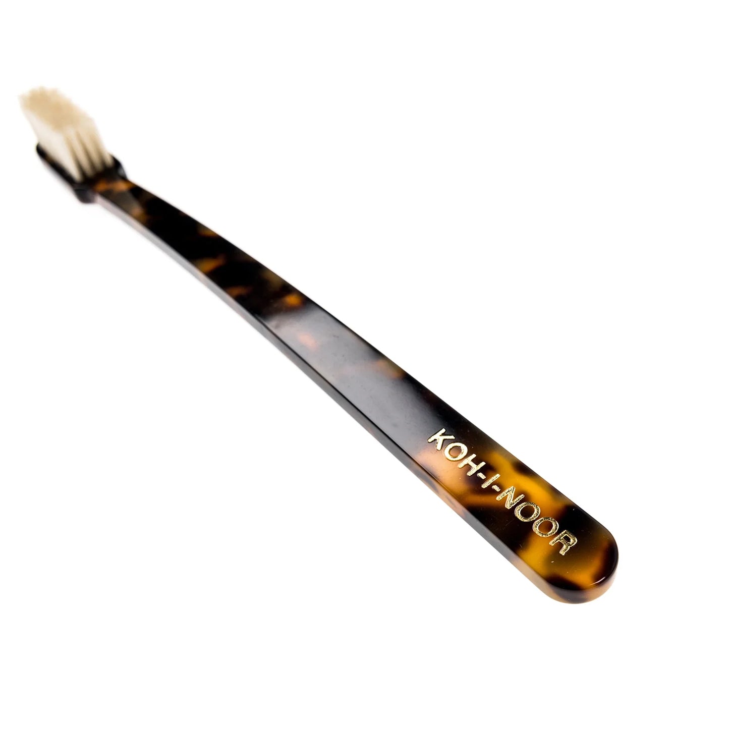 Coccola Tiny Head Toothbrush Medium Natural Bristles HAVANA GREEN