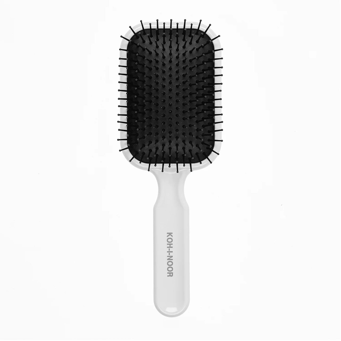 Professional Pneumatic Hair Brush with Wood Pins. Rectangular Large WHITE