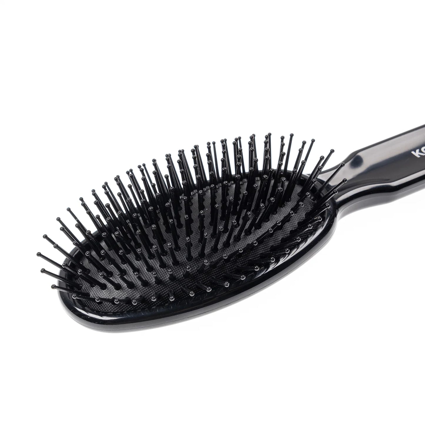 Professional Oval Large Pneumatic Hair Brush With Plastic Pins BLACK