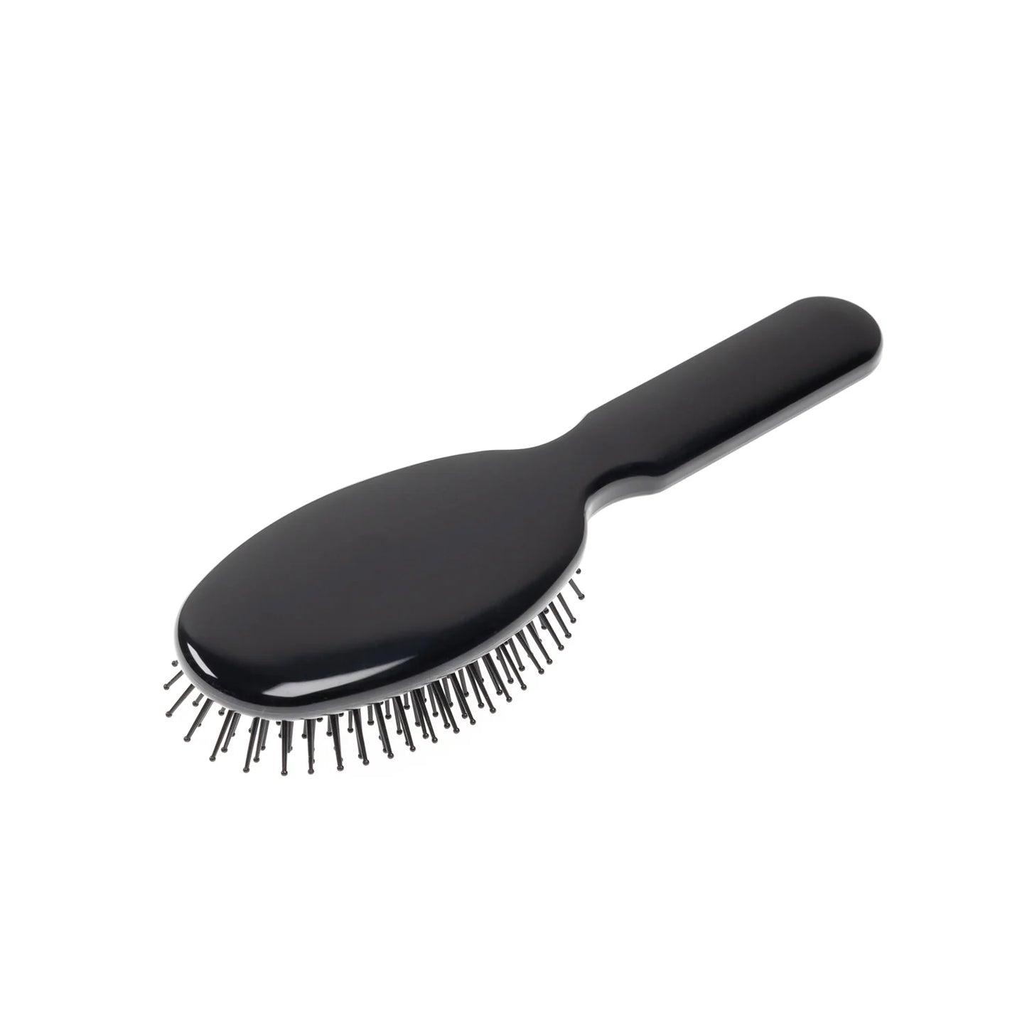 Professional Oval Large Pneumatic Hair Brush With Plastic Pins BLACK