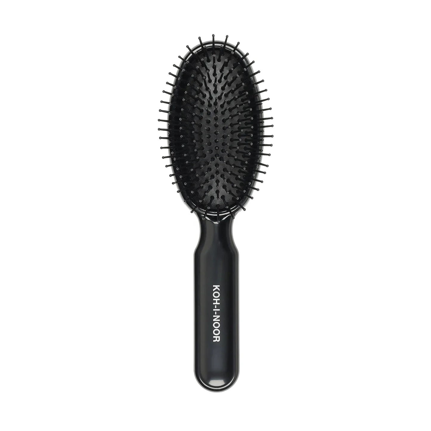 Professional Oval Large Pneumatic Hair Brush With Plastic Pins BLACK