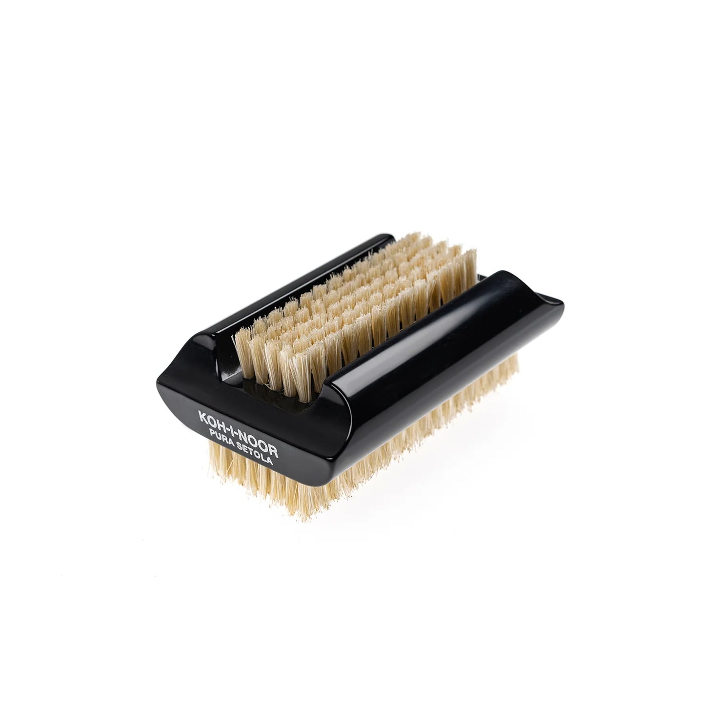 Professional Double Nail Brush Boar Bristle BLACK