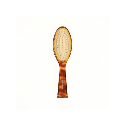 Tortoiseshell Pocket Pneumatic Hair Brush with Plastic Pins