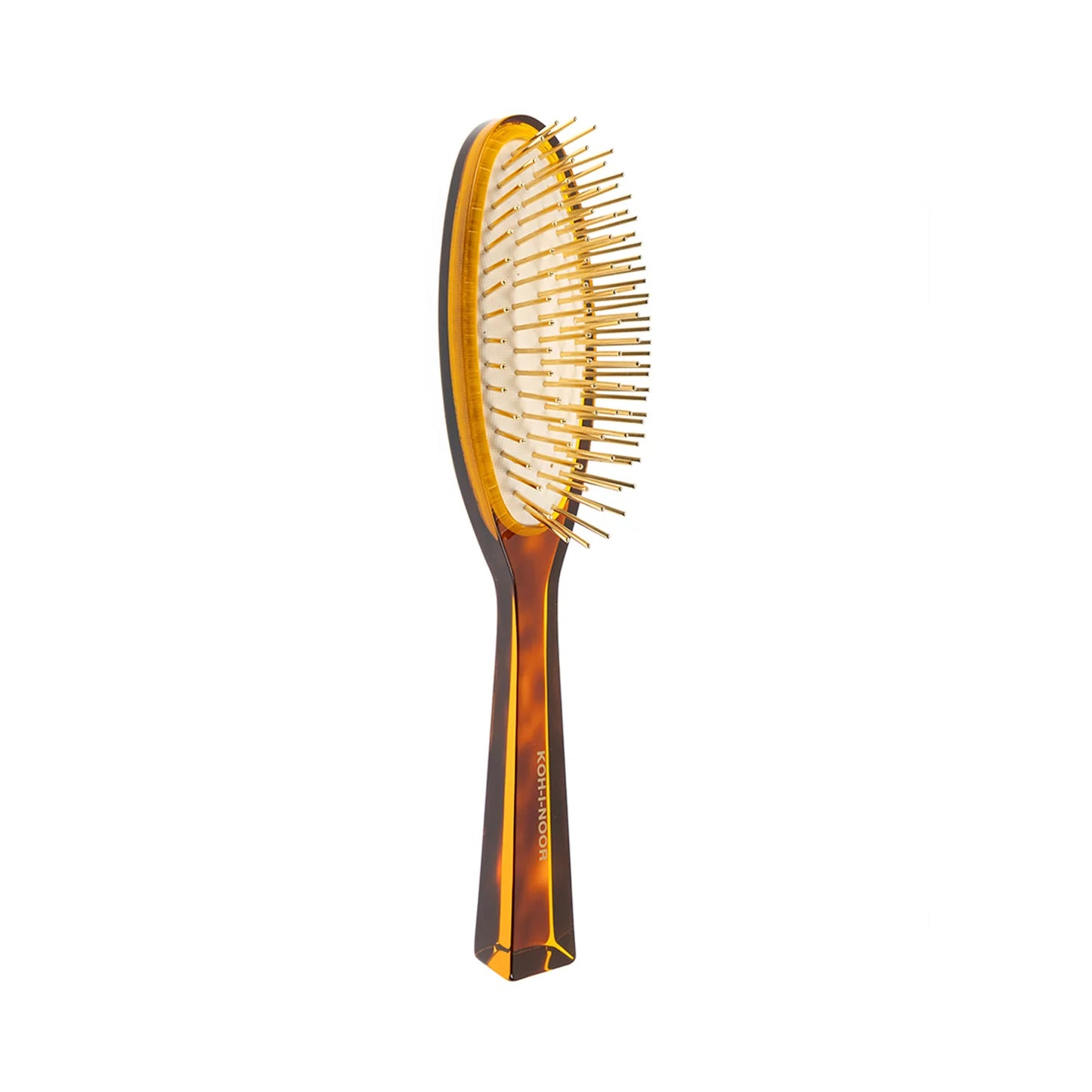 Tortoiseshell Pneumatic Hair Brush with Gold Plated Metal Pins