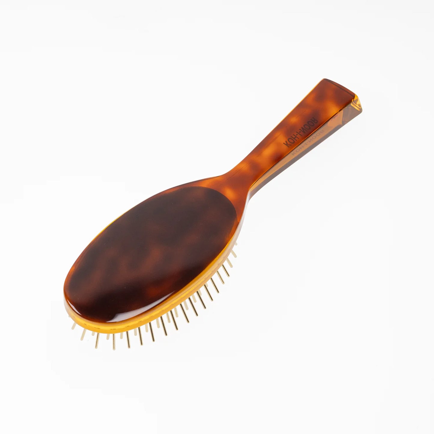 Tortoiseshell Pneumatic Hair Brush with Gold Plated Metal Pins