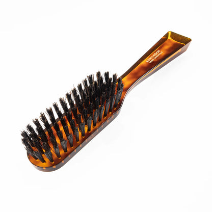 Tortoiseshell Hair Brush with Boar Bristles. Rectangular Large