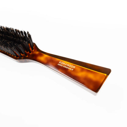 Tortoiseshell Hair Brush with Boar Bristles. Rectangular Large