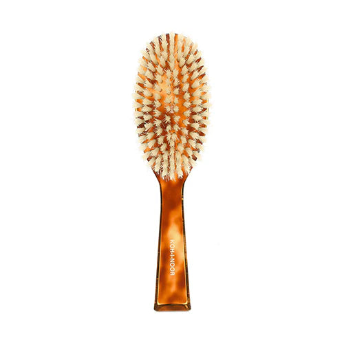 Tortoiseshell Hair Brush with Natural Soft Bristles Oval Large