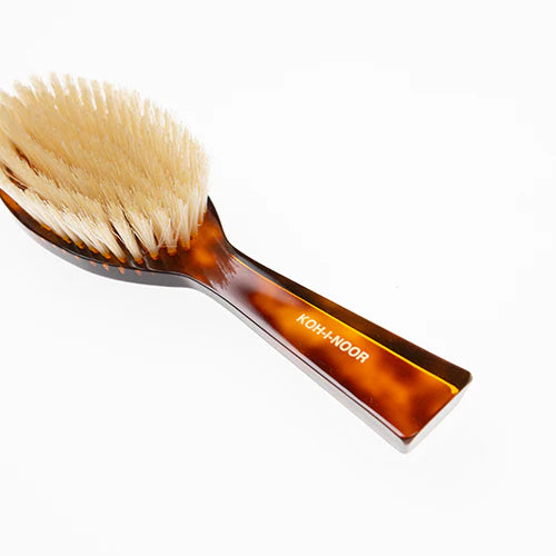 Tortoiseshell Hair Brush with Natural Soft Bristles Oval Large