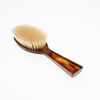 Tortoiseshell Hair Brush with Natural Soft Bristles Oval Large