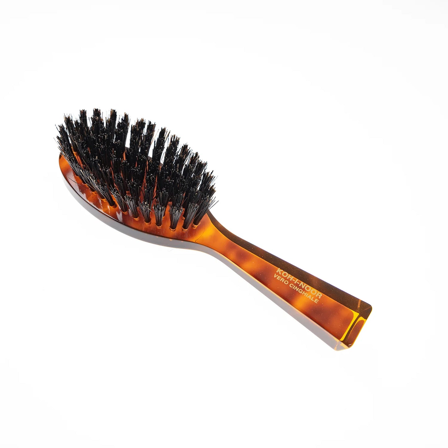 Tortoiseshell Hair Brush with Boar Bristles. Oval Medium