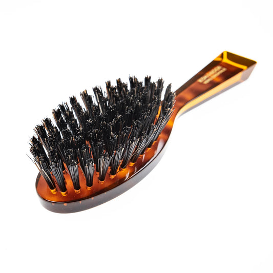 Tortoiseshell Hair Brush with Boar Bristles. Oval Medium