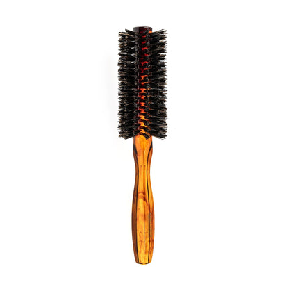 Tortoiseshell Full Round Hair Brush Boar Bristles