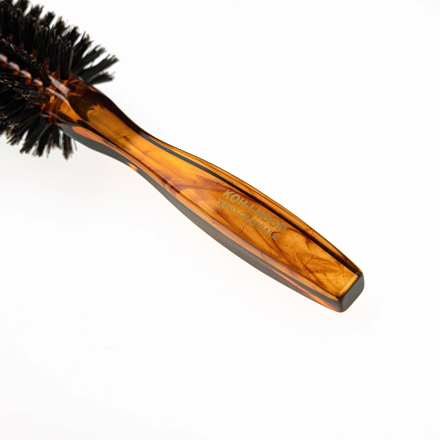 Tortoiseshell Full Round Hair Brush Boar Bristles