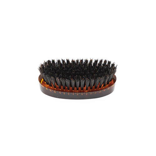 Tortoiseshell Military Hair Brush with Boar Bristles. Oval Medium