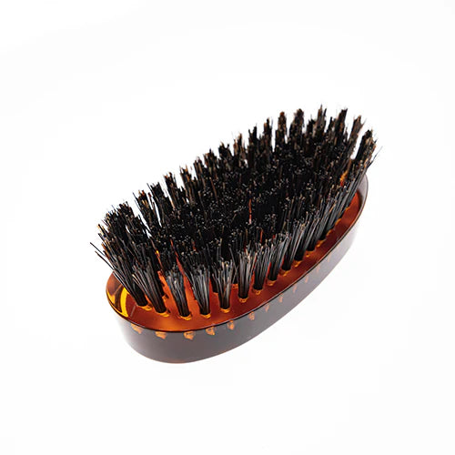 Tortoiseshell Military Hair Brush with Boar Bristles. Oval Medium