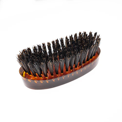 Tortoiseshell Military Hair Brush with Boar Bristles. Oval Medium