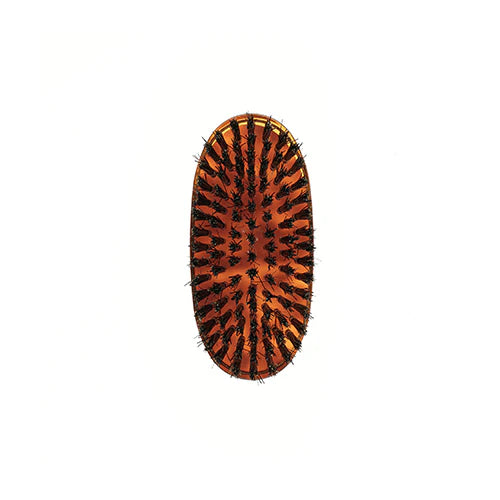 Tortoiseshell Military Hair Brush with Boar Bristles. Oval Medium