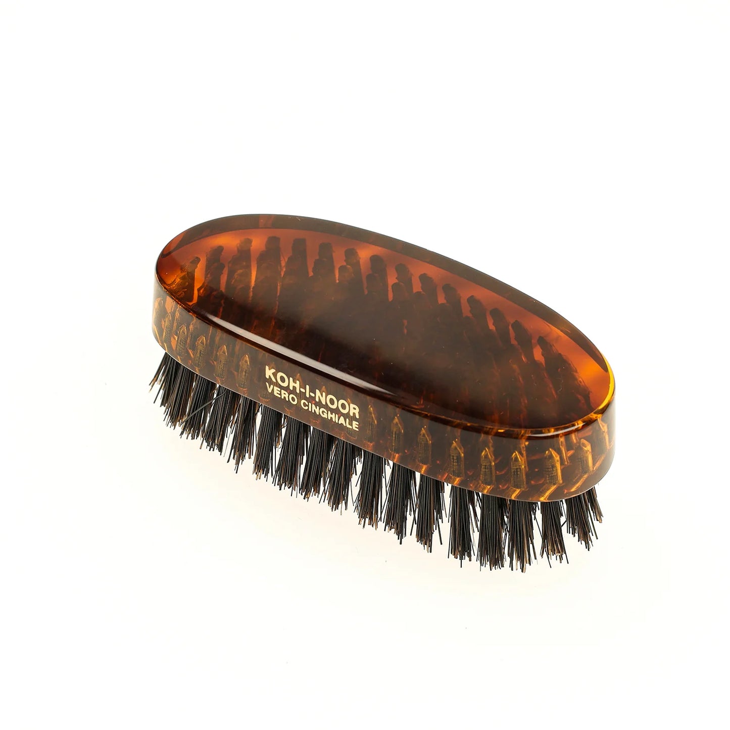 Tortoiseshell Military Hair Brush with Boar Bristles. Oval Medium