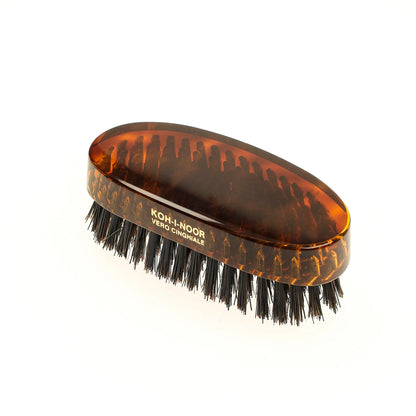 Tortoiseshell Military Hair Brush with Boar Bristles. Oval Medium