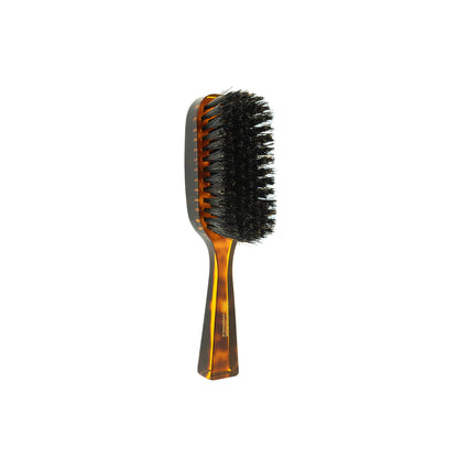 Tortoiseshell Military Hair Brush with Boar Bristles. Rectangular Large