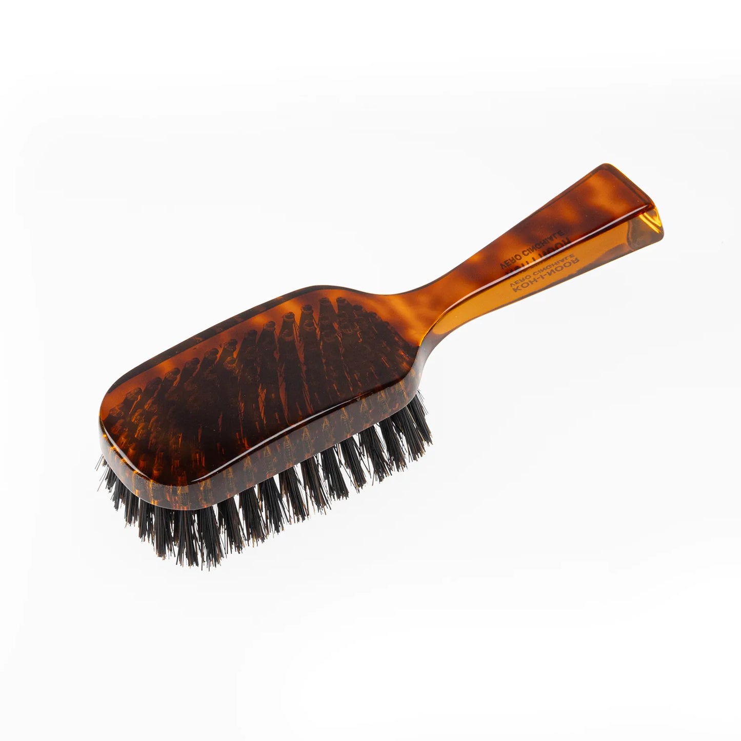 Tortoiseshell Military Hair Brush with Boar Bristles. Rectangular Large