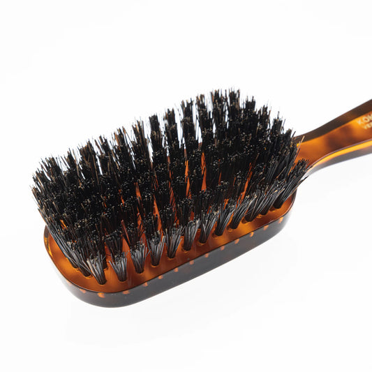Tortoiseshell Military Hair Brush with Boar Bristles. Rectangular Large