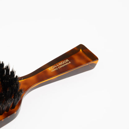 Tortoiseshell Military Hair Brush with Boar Bristles. Rectangular Large