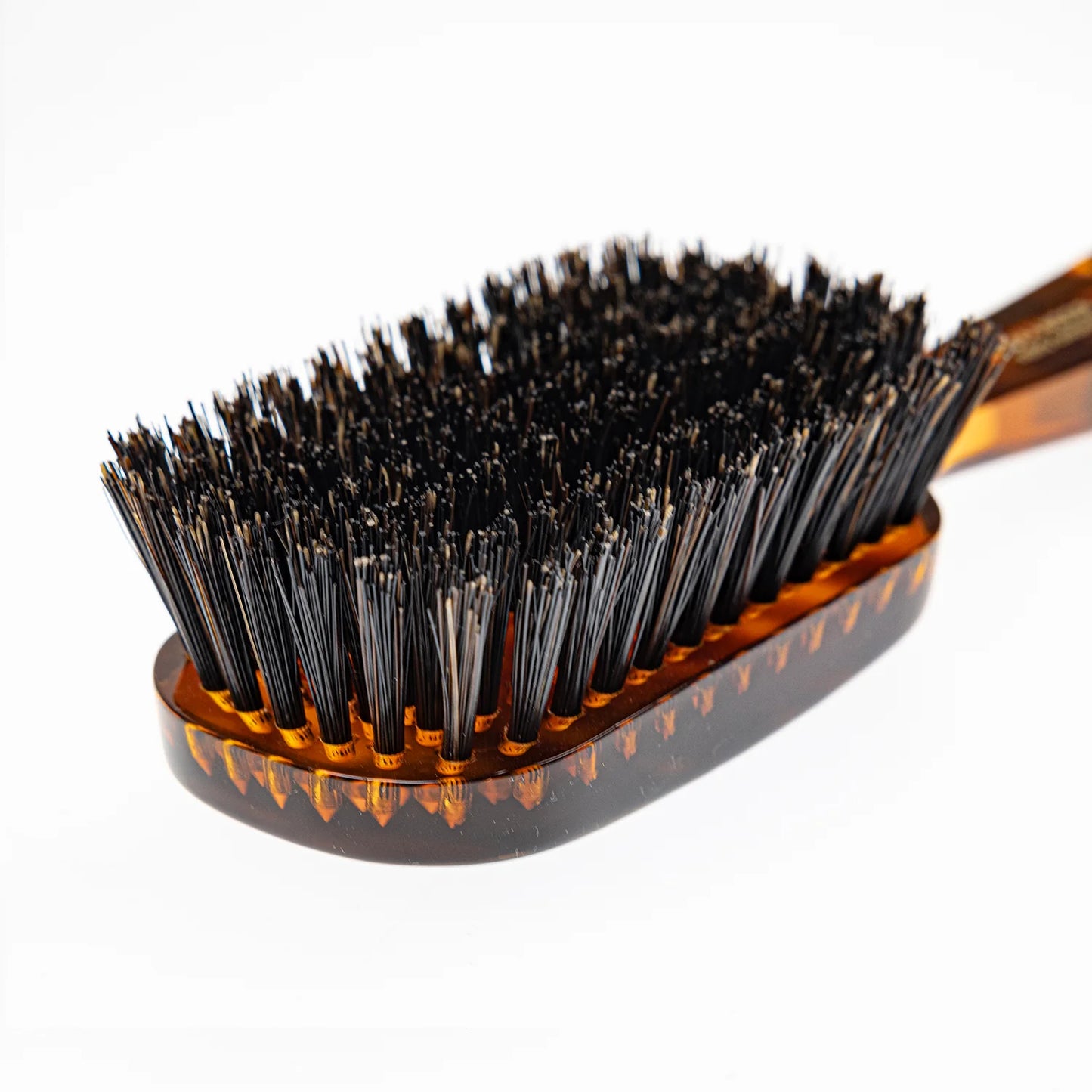 Tortoiseshell Military Hair Brush with Boar Bristles. Rectangular Large