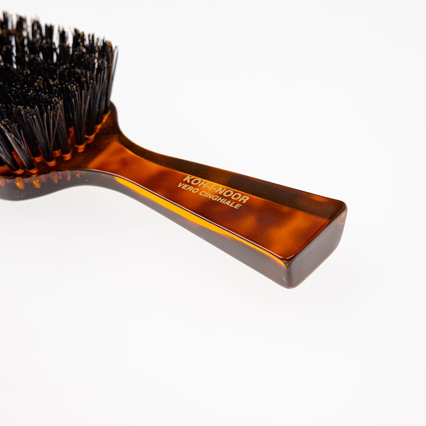 Tortoiseshell Military Hair Brush with Boar Bristles. Rectangular Large