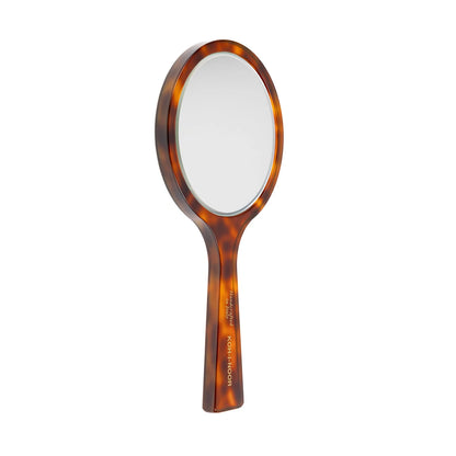 Tortoiseshell Flat Mirror With Handle