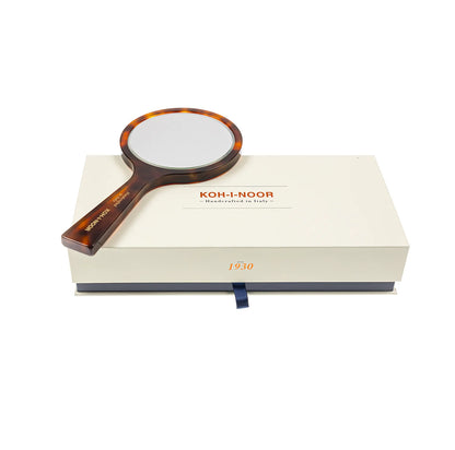 Tortoiseshell Flat Mirror With Handle