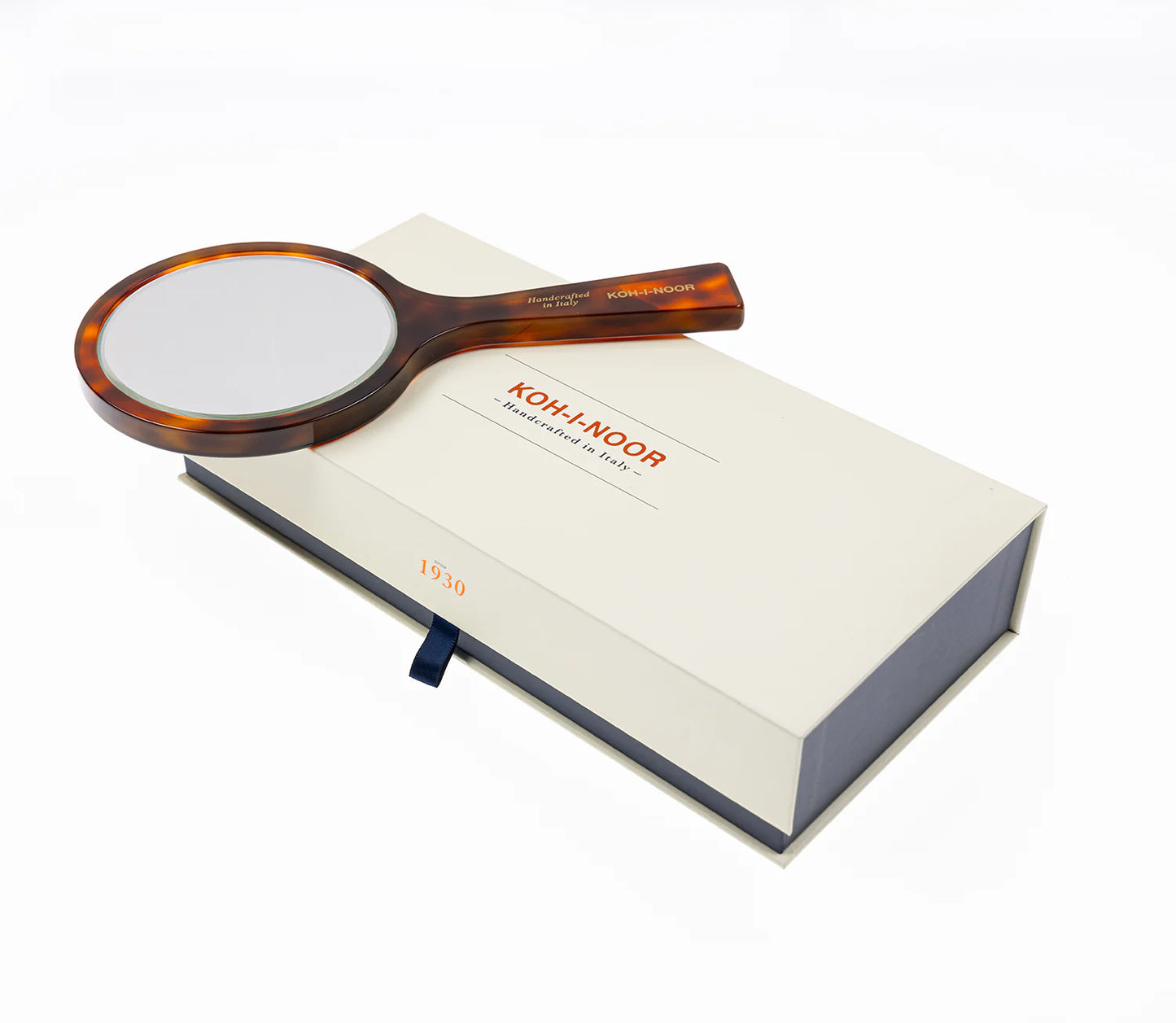 Tortoiseshell Flat Mirror With Handle