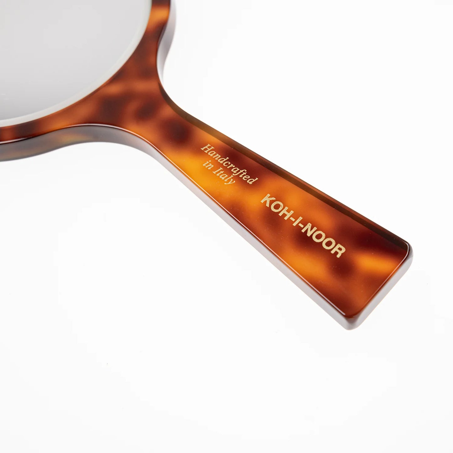 Tortoiseshell Flat Mirror With Handle