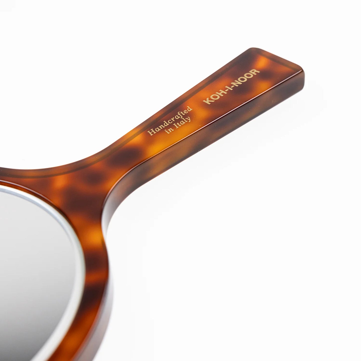 Tortoiseshell Flat Mirror With Handle
