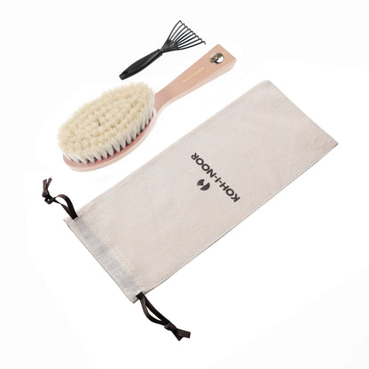 Pastel Baby Hair Brush with Goat Bristles PINK