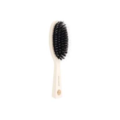Pastel Pneumatic Pocket Hair Brush with Boar Bristles and Nylon Pins IVORY