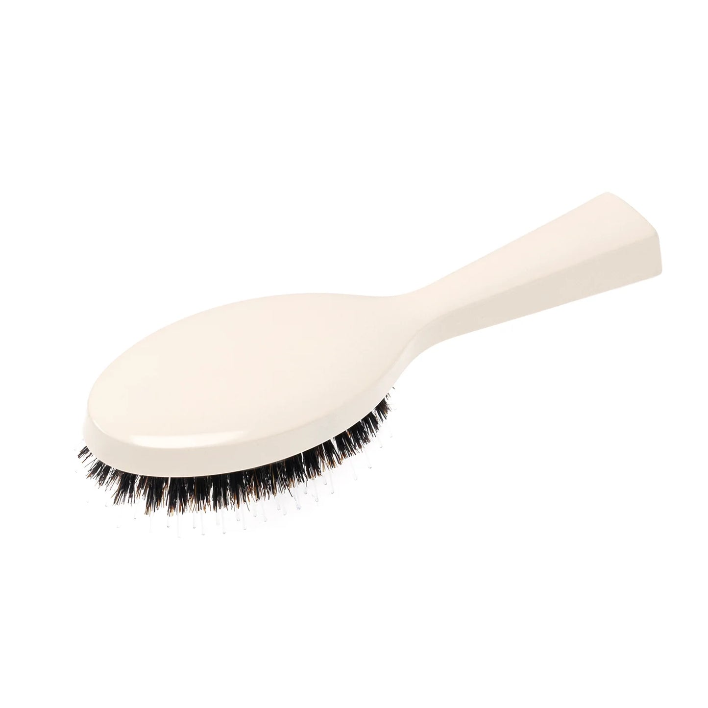 Pastel Pneumatic Pocket Hair Brush with Boar Bristles and Nylon Pins IVORY