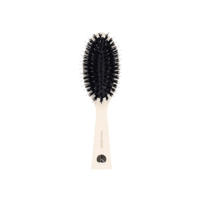 Pastel Pneumatic Pocket Hair Brush with Boar Bristles and Nylon Pins IVORY