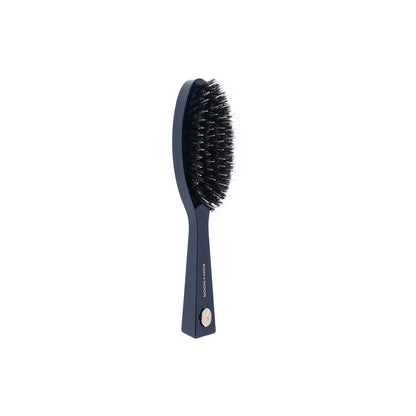 Pastel Pneumatic Pocket Hair Brush with Boar Bristles and Nylon Pins BLUE
