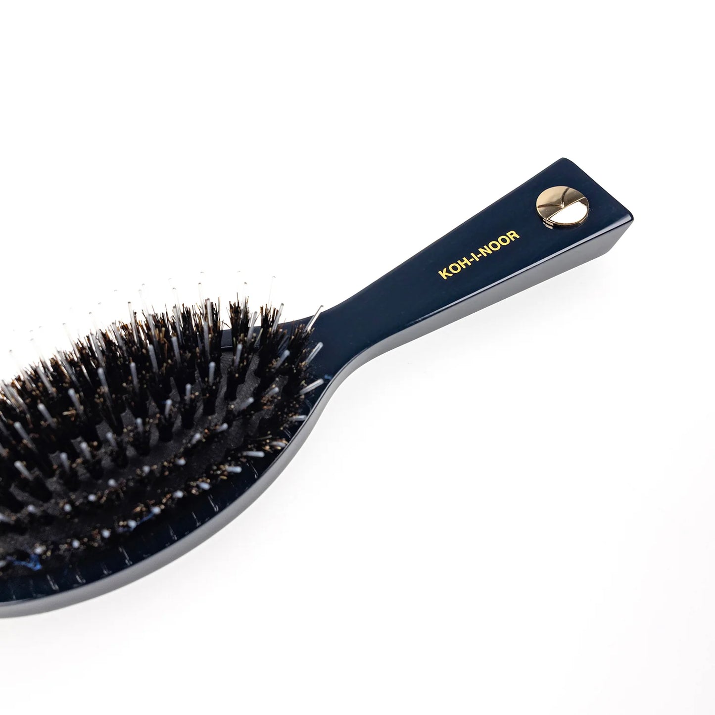 Pastel Pneumatic Pocket Hair Brush with Boar Bristles and Nylon Pins BLUE