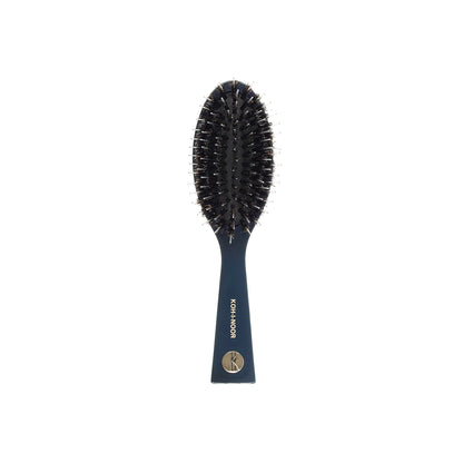 Pastel Pneumatic Pocket Hair Brush with Boar Bristles and Nylon Pins BLUE